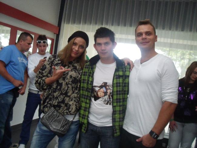 Velük megálló forgatáson:)